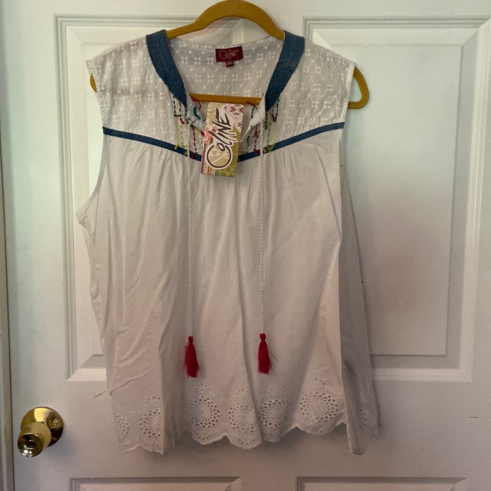 Coline top with embroidery. Size XXL NWT